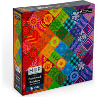 HOP Puzzle Patchworková dúha 1000 dielikov