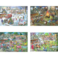 HOP Puzzle Ročné obdobie 4x500 dielikov