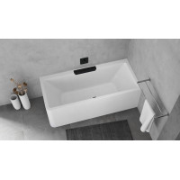 Polysan CASCATA R MONOLITH obdĺžniková vaňa 180x80x60cm, kaskáda čierna 73836MR.102