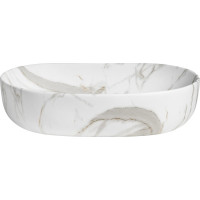 Sapho CALEO keramické umývadlo na dosku, 60x42cm, bianco carrara CA590BC