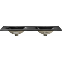Keramické umývadlo SKY Double 121 cm DP - čierne matné