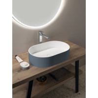 Sapho THIN umývadlo na dosku, Rockstone, 55x35cm, siena/biela mat WN205-42
