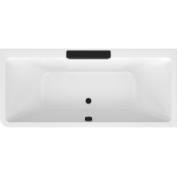 Polysan CASCATA R MONOLITH obdĺžniková vaňa 180x80x60cm, kaskáda čierna 73836MR.102