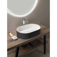 Sapho THIN umývadlo na dosku, Rockstone, 55x35cm, carina/biela mat WN205-41