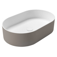 Sapho THIN umývadlo na dosku, Rockstone, 55x35cm, agila/biela mat WN205-43
