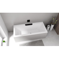 Polysan CASCATA obdĺžniková vaňa 185x85x45cm, kaskáda čierna 73836.102