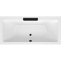 Polysan CASCATA obdĺžniková vaňa 185x85x45cm, kaskáda čierna 73836.102