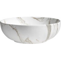 Sapho RONDANE keramické umývadlo na dosku Ø 41cm, bianco carrara AR435BC