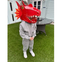 Fiesta Crafts Kreatívna súprava 3D maska Červený drak