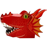 Fiesta Crafts Kreatívna súprava 3D maska Červený drak