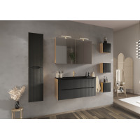 Keramické umývadlo SKY 61 cm DP - čierne matné