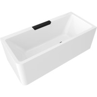 Polysan CASCATA R MONOLITH obdĺžniková vaňa 180x80x60cm, kaskáda čierna 73836MR.102