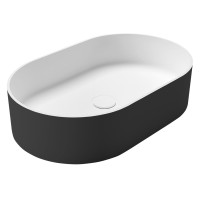 Sapho THIN umývadlo na dosku, Rockstone, 55x35cm, carina/biela mat WN205-41