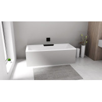 Polysan CASCATA obdĺžniková vaňa 185x85x45cm, kaskáda čierna 73836.102