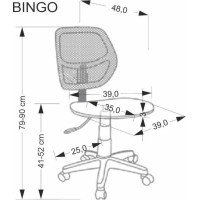 Detská otočná stolička BINGO - Princezná - ružová