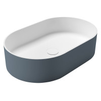 Sapho THIN umývadlo na dosku, Rockstone, 55x35cm, siena/biela mat WN205-42