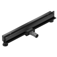 Sprchový žľab do steny MEXEN FLAT WALL 2v1 - čierny matný, 1730120, 120 cm