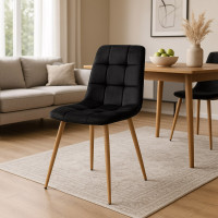 Jedálenská stolička MONTANA Velvet - čierna