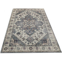 Kusový koberec FLANNEL PRINTED - Ornament - sivý/béžový