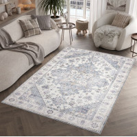 Kusový koberec FLANNEL PRINTED - Ornament - šedý/béžový