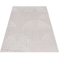 Kusový koberec ELLEN Waves - krémový/biely
