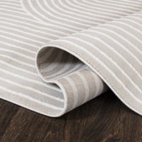 Kusový koberec ELLEN Waves - krémový/biely