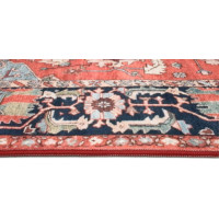 Kusový koberec FLANNEL PRINTED - Ornament - červený/tmavě modrý