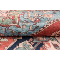 Kusový koberec FLANNEL PRINTED - Ornament - červený/tmavo modrý