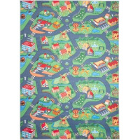 Dětský kusový koberec FLANNEL PRINTED - Na vesnici