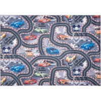 Detský kusový koberec FLANNEL PRINTED - Autá