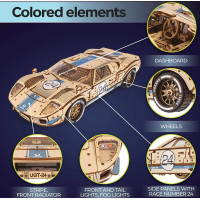 Ugears 3D drevené mechanické puzzle UGT-24 Endurance Racer