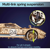 Ugears 3D drevené mechanické puzzle UGT-24 Endurance Racer