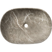 Sapho CALEO keramické umývadlo na dosku, 60x42cm, breccia mramor CA590BM