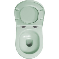 Isvea INFINITY závesná WC misa, Rimless, 36, 5x53cm, zelená mint 10NF02004-2T