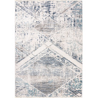 Kusový koberec RIVOLI Pattern - svetlo béžový/modrý