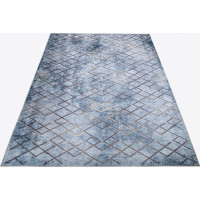Kusový koberec TOSCANA Grid - sivý/hnedý