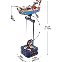 RoboTime 3D mechanická skladačka Rybárska loď s kyvadlom