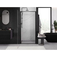 Sprchové dvere MEXEN EXO krídlové 65 cm - číre - čierne - 817-065-000-70-00