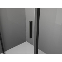 Sprchové dvere MEXEN EXO krídlové 70 cm - číre - čierne - 817-070-000-70-00