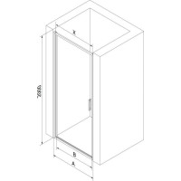 Sprchové dvere MEXEN EXO krídlové 65 cm - číre - chrómové - 817-065-000-01-00