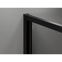 Sprchové dvere MEXEN EXO krídlové 65 cm - číre - čierne - 817-065-000-70-00