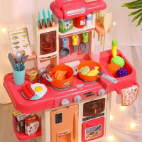 ECOTOYS Kuchynka so zvukmi a svetlami - ružová