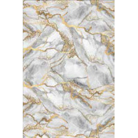 Kusový koberec TOSCANA Alabaster - svetlo šedý/zlatý