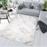 Kusový koberec TOSCANA Alabaster - svetlo šedý/zlatý