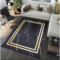 Kusový koberec TOSCANA Rim - černý/zlatý