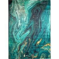 Kusový koberec TOSCANA Malachite - zelený/zlatý