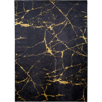 Kusový koberec TOSCANA Marble - čierny/zlatý