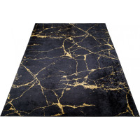 Kusový koberec TOSCANA Marble - čierny/zlatý