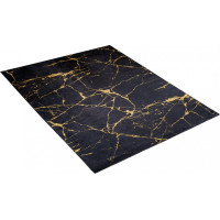Kusový koberec TOSCANA Marble - čierny/zlatý