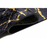 Kusový koberec TOSCANA Marble - černý/zlatý